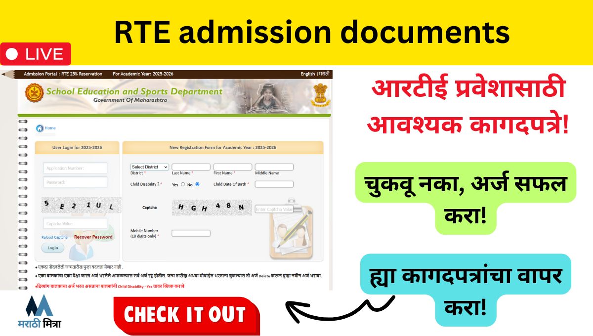 RTE admission documents