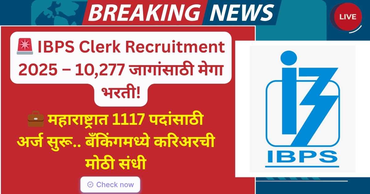 IBPS Clerk Recruitment 2025